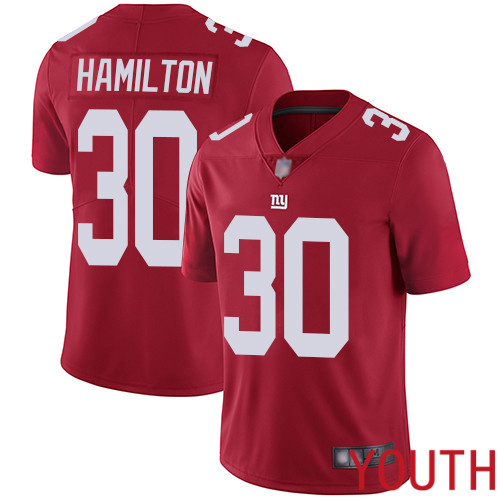 Youth New York Giants 30 Antonio Hamilton Red Limited Red Inverted Legend Football NFL Jersey